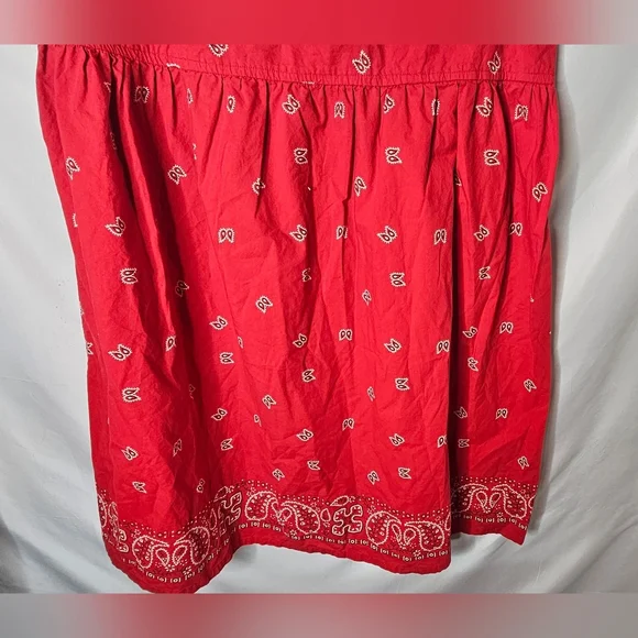 Vintage Blair 80s Red Bandana Dress Size Large - Picture 7 of 11